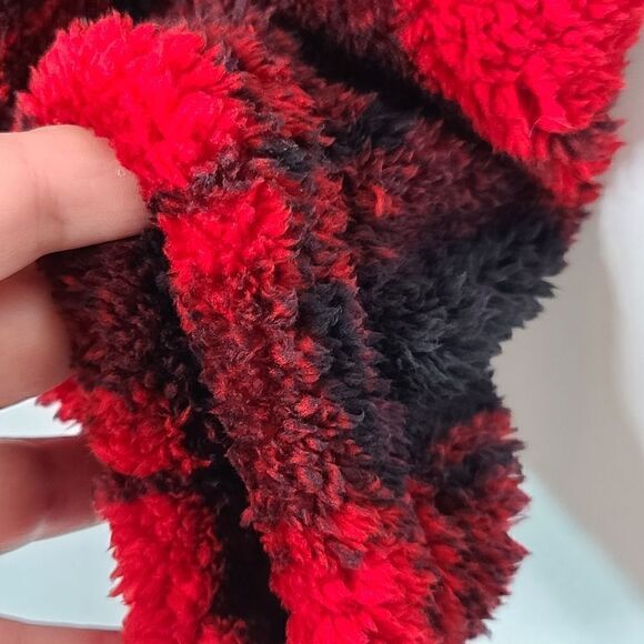 2X Buffalo Check Plaid Sherpa Pullover Mock Neck M - Picture 4 of 10